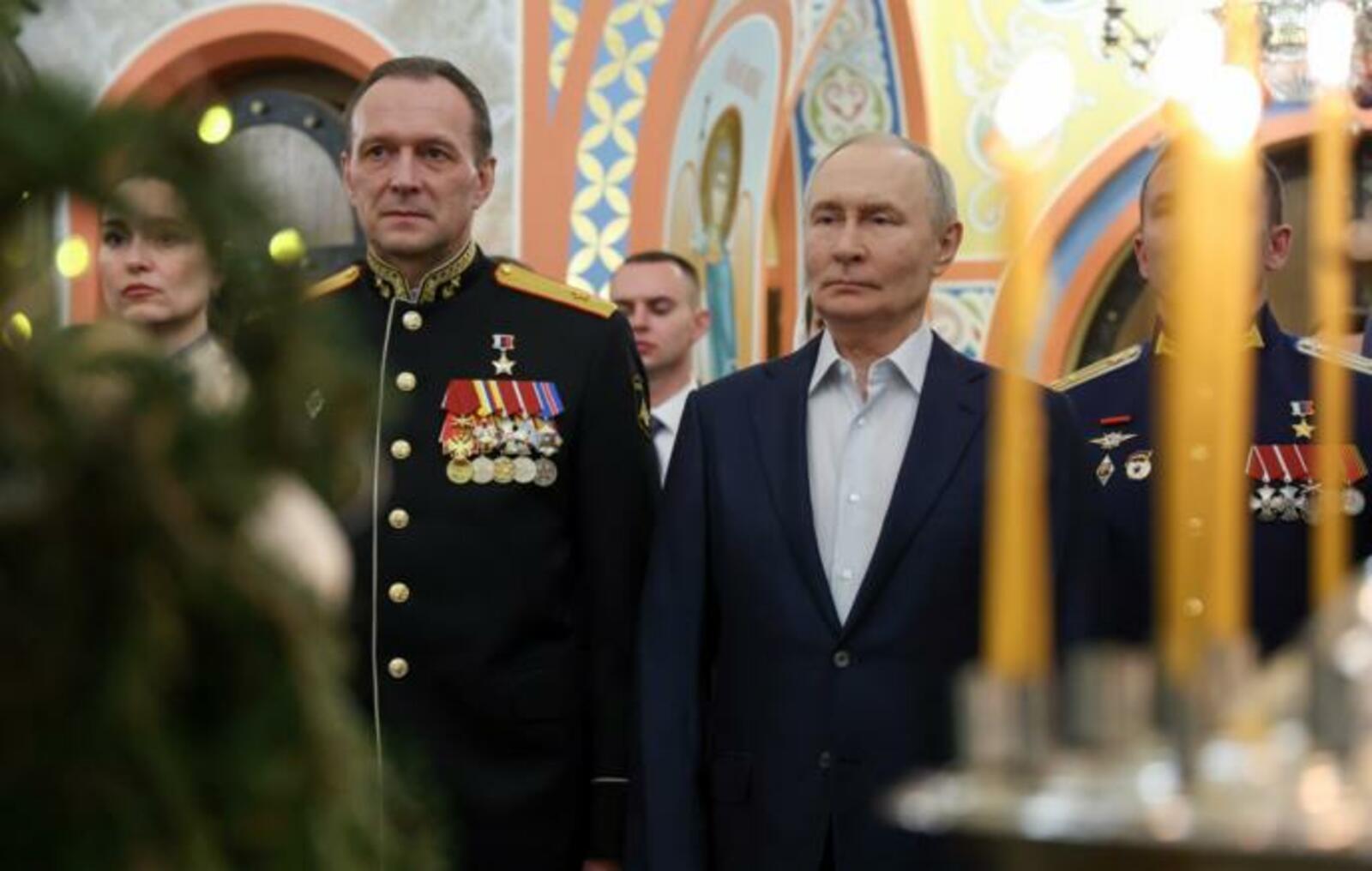 Вячеслав Прокофьев/ Пресс-служба президента РФ/ ТАСС  Президент России встретил Рождество Христово с бойцами спецоперации