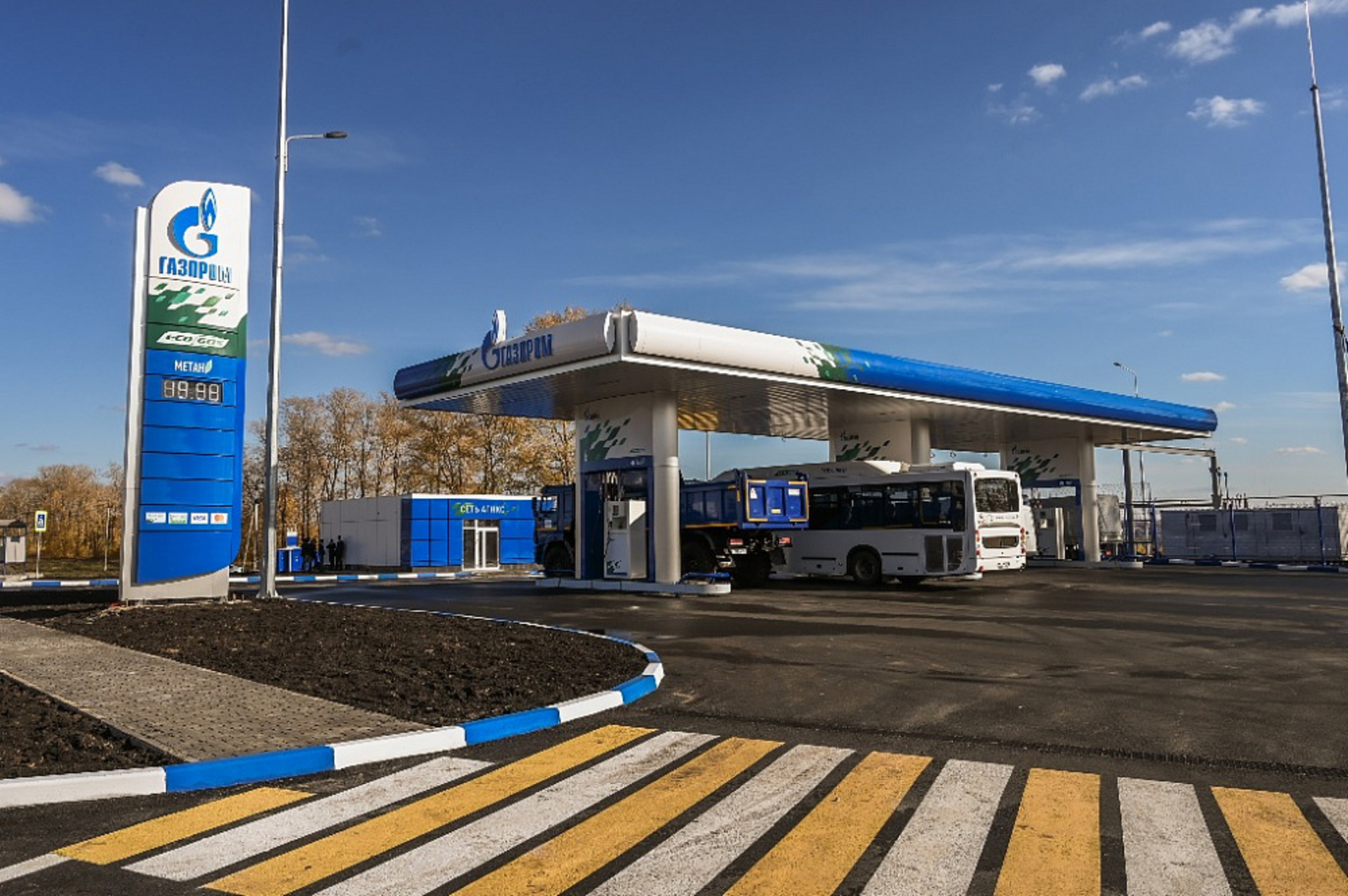 В Башкирии запустили новую заправочную станцию для автотранспорта на природном газе